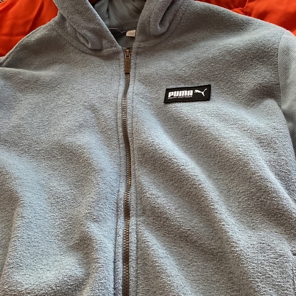 Men's Puma Sports Zip-Up Jacket Light Blue - Picture 3 of 5